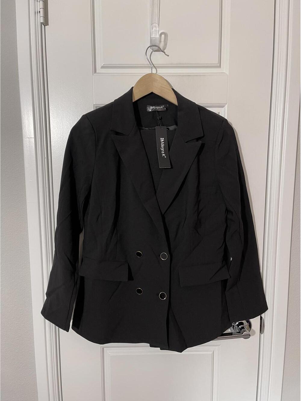 Women's Black Skirt Suit S – Office Business Formal 2 Piece W109